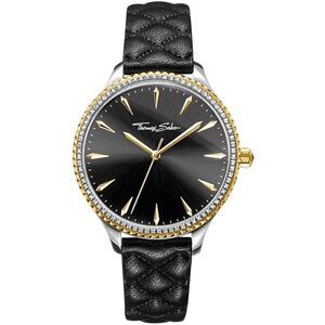 Thomas Sabo Elegant Leather Strap Dress Watch Women Black Watches